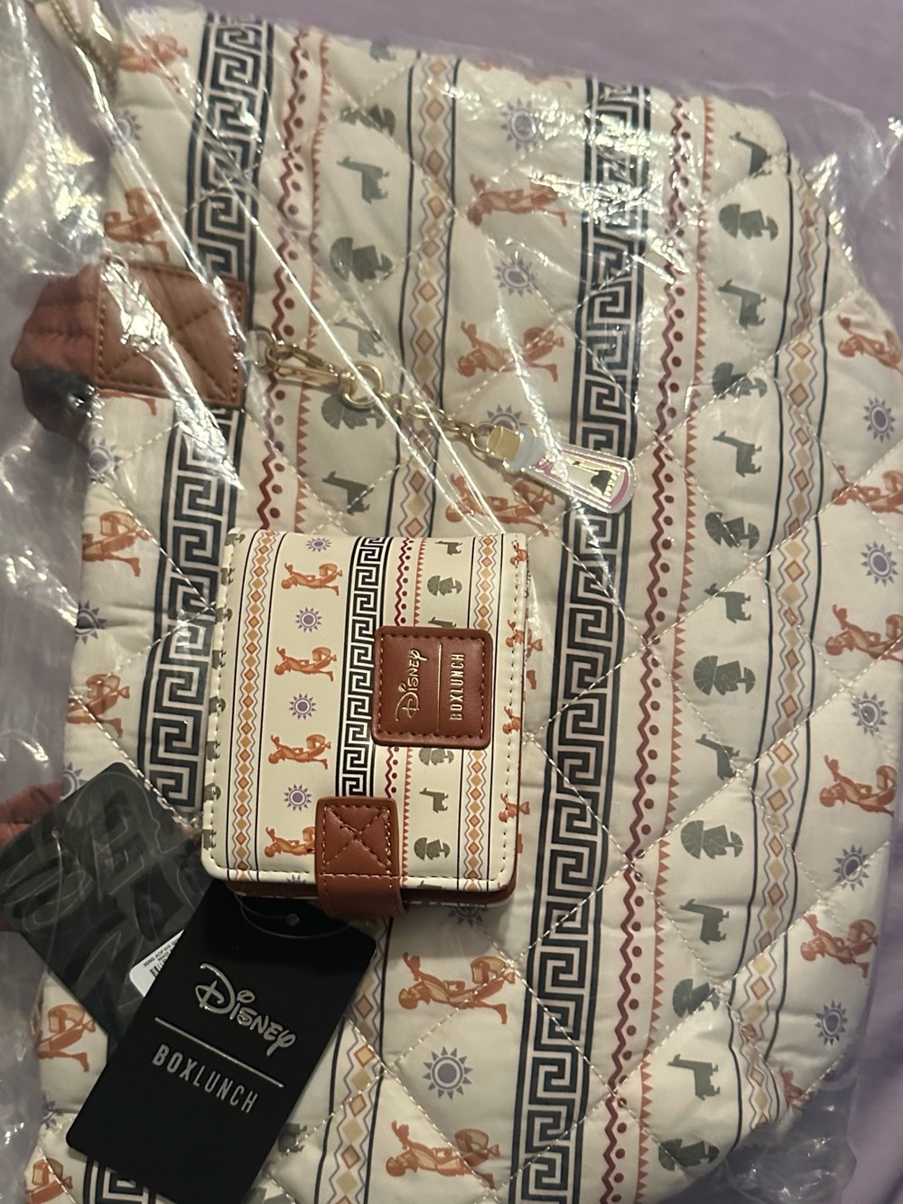 Disney x Boxlunch Emperor’s New Groove Quilted Tote Bag and Wallet Set - New